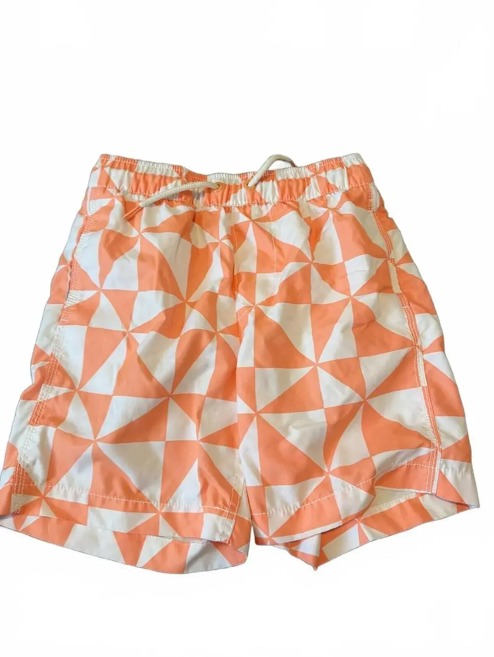 GAP Kids Boys Swim Trunks Size L  10 Peach White Geometric